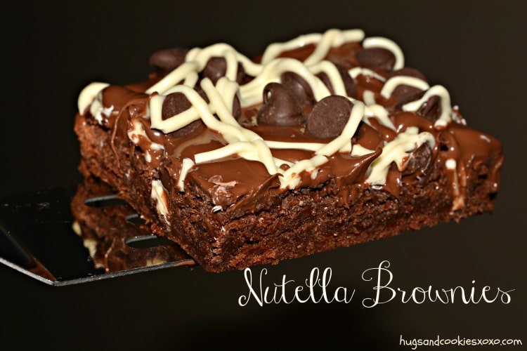 nutella brownies squares