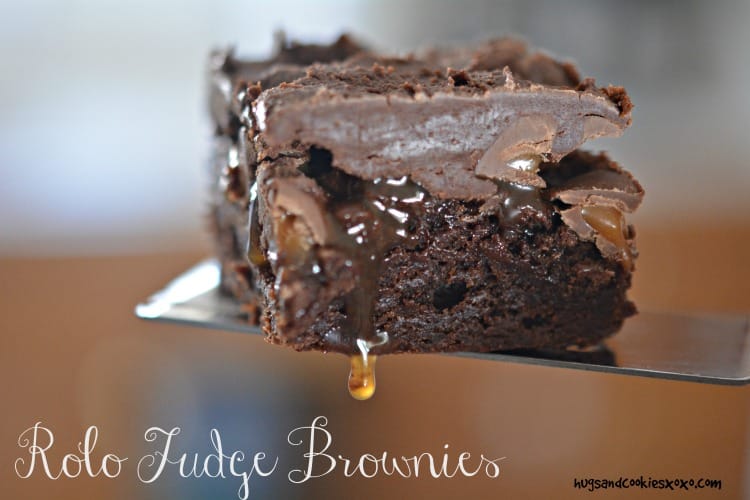 rolo fudge brownie