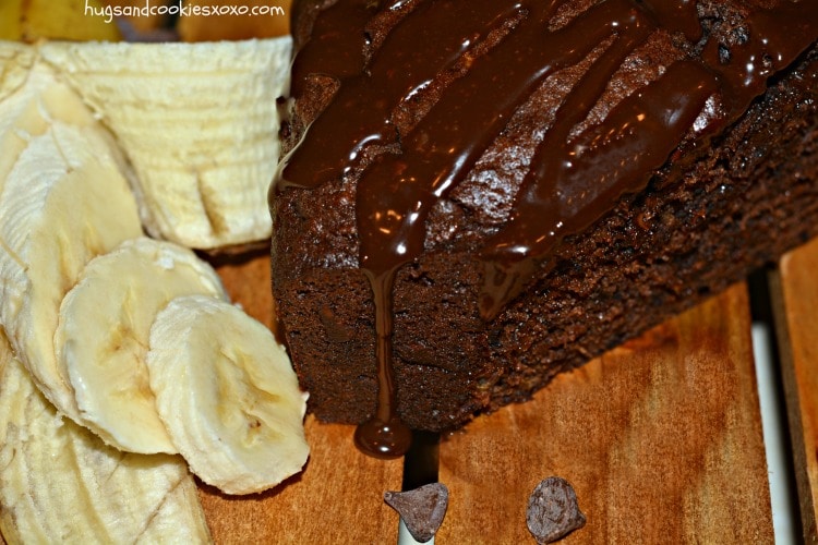 chocolate banana ganache bread