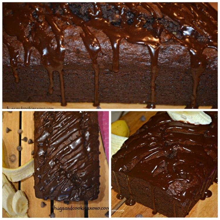 chocolate banana ganache bread