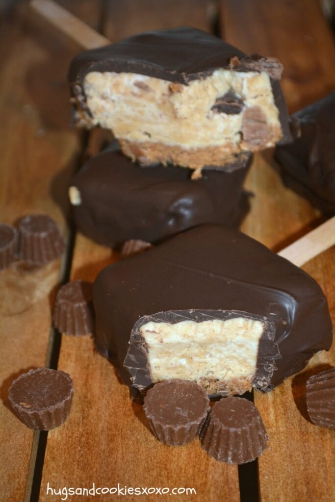 peanut butter chocolate pie pops