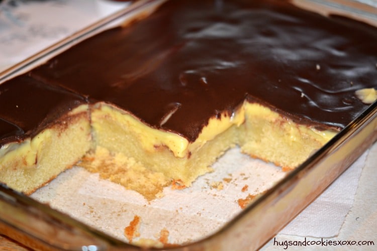 boston cream pie poke cake