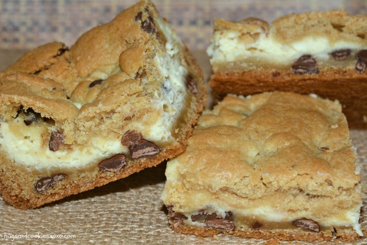 cheesecake chocolate chip cookie bar