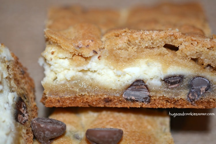 cheesecake stuffed cookie bars