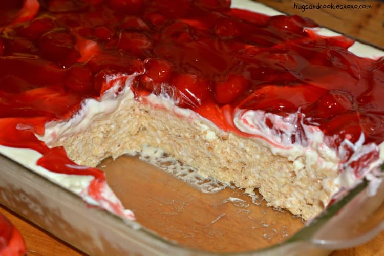 cherry cheesecake bars sliced