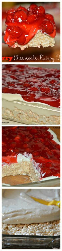 cherry cheesecake collage