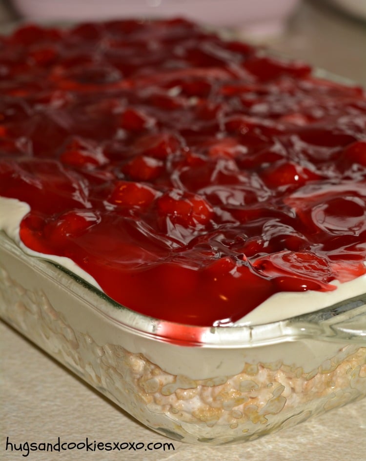 cherry krispies cheesecake