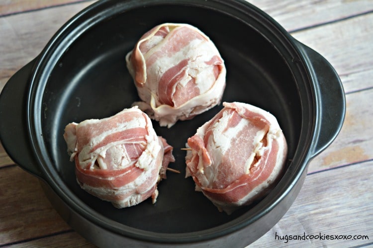 onion meatball stuffed bacon