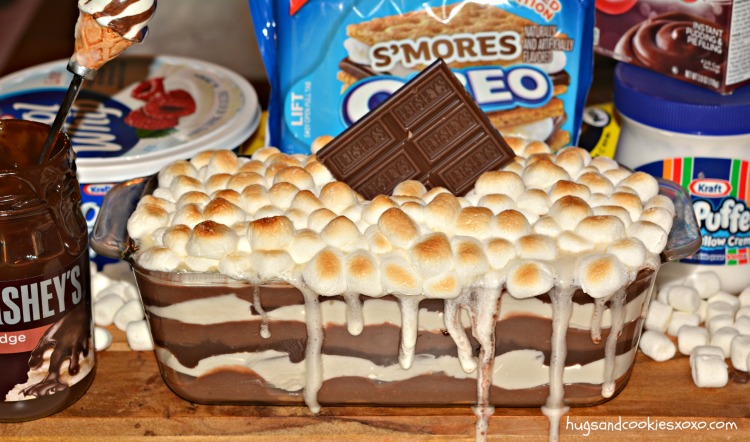 smores lasagna hot fudge