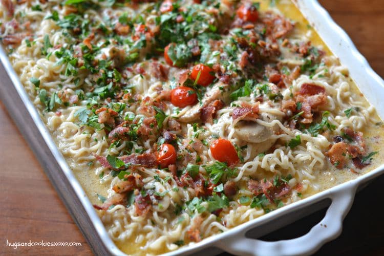 chicken ramen casserole