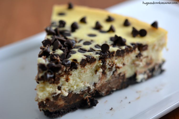 choc chip cheesecake slice