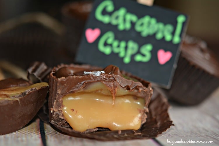 chocolate cup candy caramel sea salt