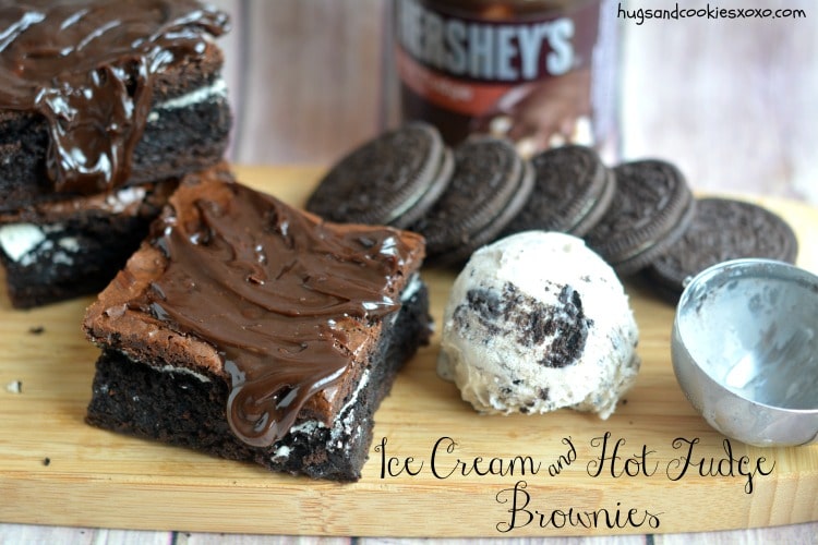 ice cream brownies hot fudge