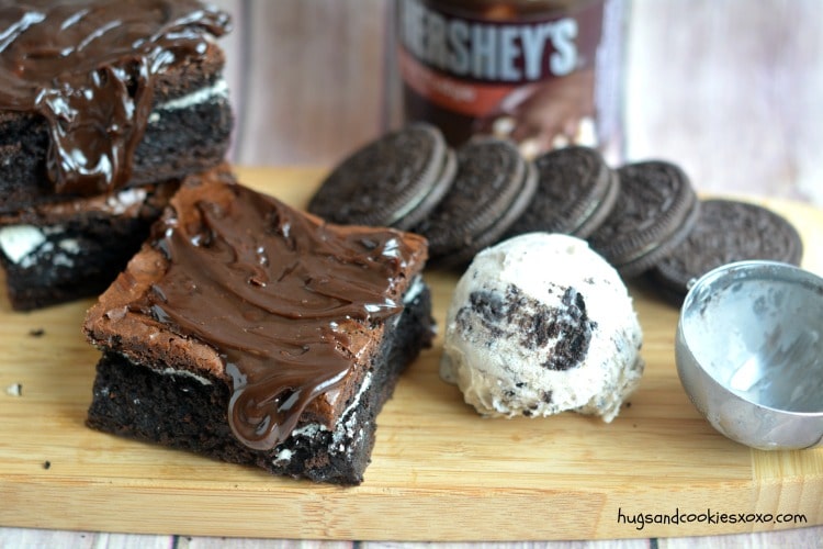 ice cream hot fudge brownies