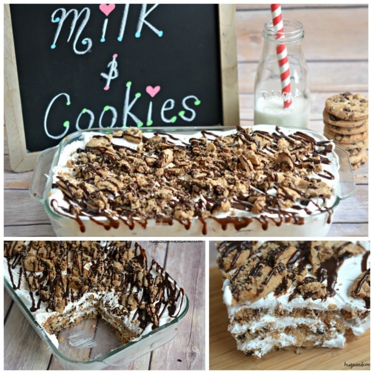 milk and cookies lasagna ice box