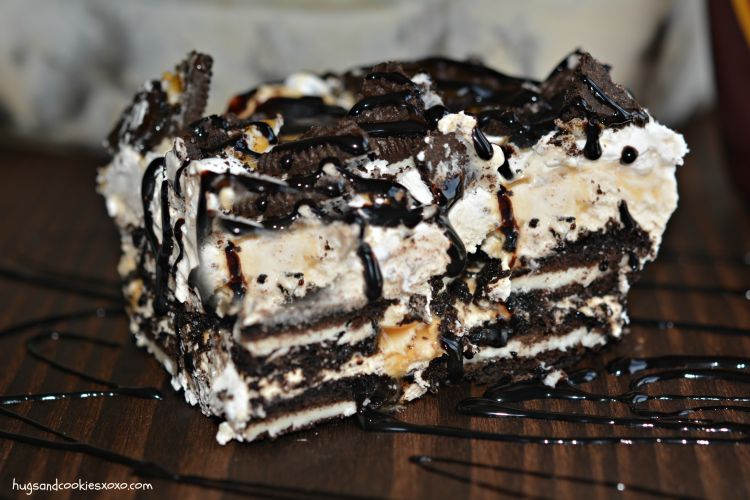 Caramel Oreo Cheesecake Ice Box Cake Hugs and Cookies XOXO