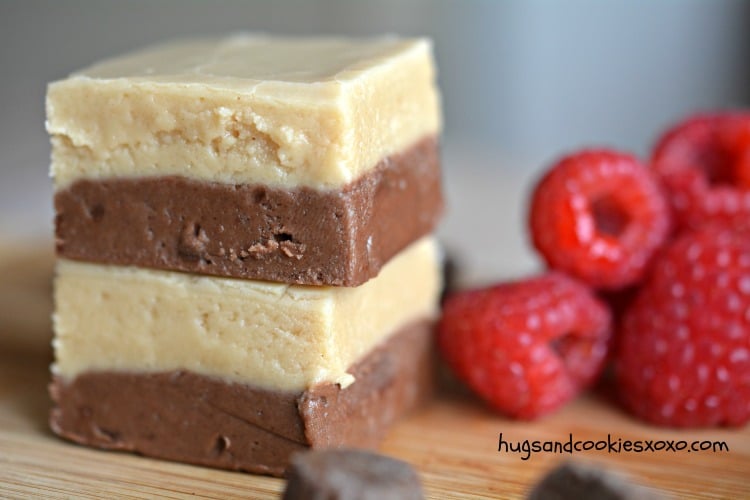 peanut butter double decker fudge