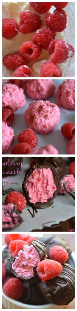 raspberry cheesecake truffle balls