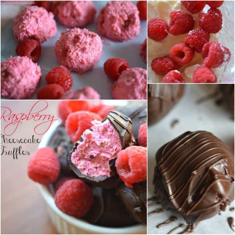 raspberry cheesecake truffles