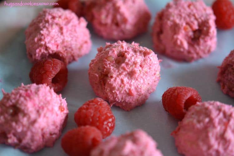 raspberry truffle bites