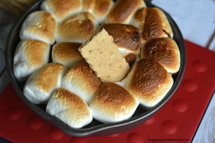 smores dip grahams
