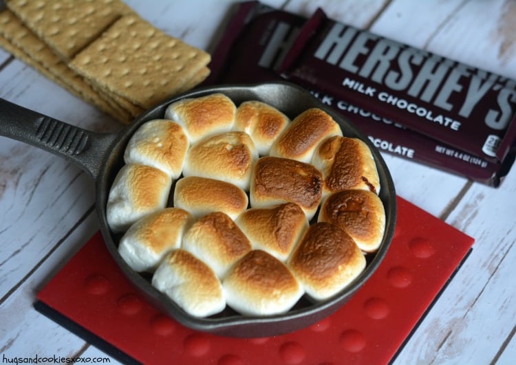 smores dip toasted