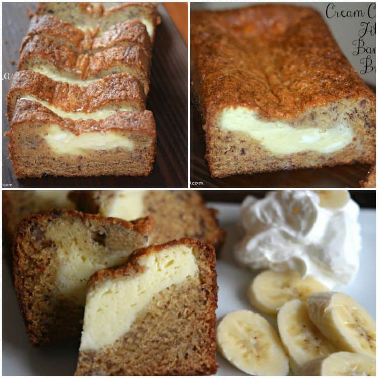 cream cheese filled banana bread