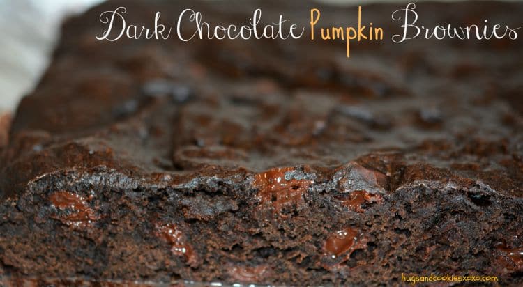 dark chocolate brownies pumpkin