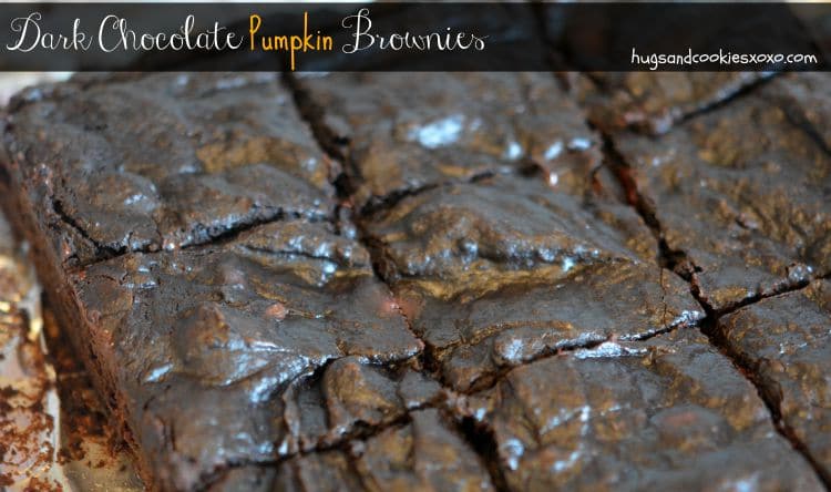 dark chocolate brownies with pumpkin