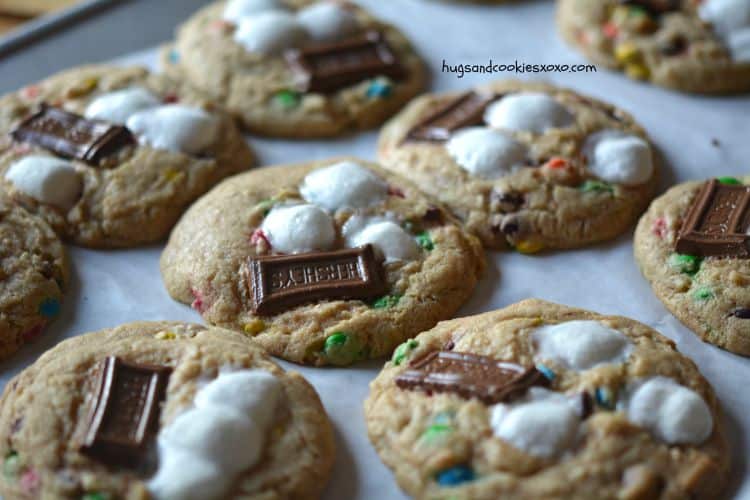 M and M S'mores Cookies - Hugs and Cookies XOXO