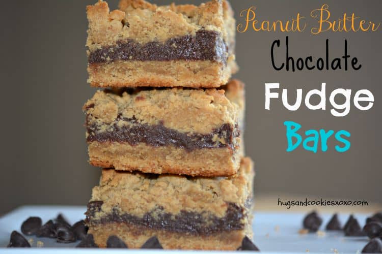 Peanut Butter Fudge Filled Bars