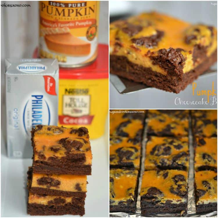 pumpkin cheesecake brownie bars