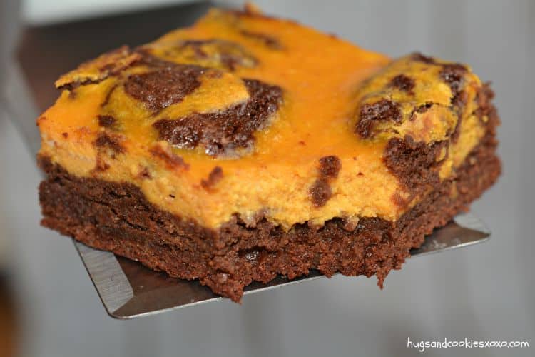 pumpkin cheesecake brownies bite