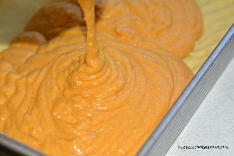 pumpkin gooey bar batter