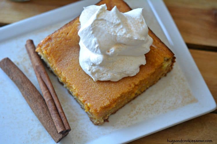 pumpkin gooey bar slice