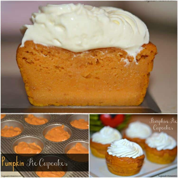 pumpkin pie cupcakes with cream cheese whipped cream frosting