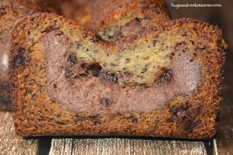 banana chocolate cheesecake bread