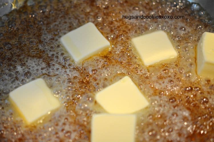 homemade caramel butter melting