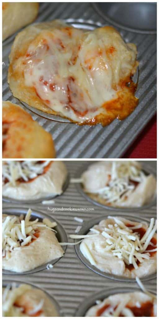 pizza muffins cheesy