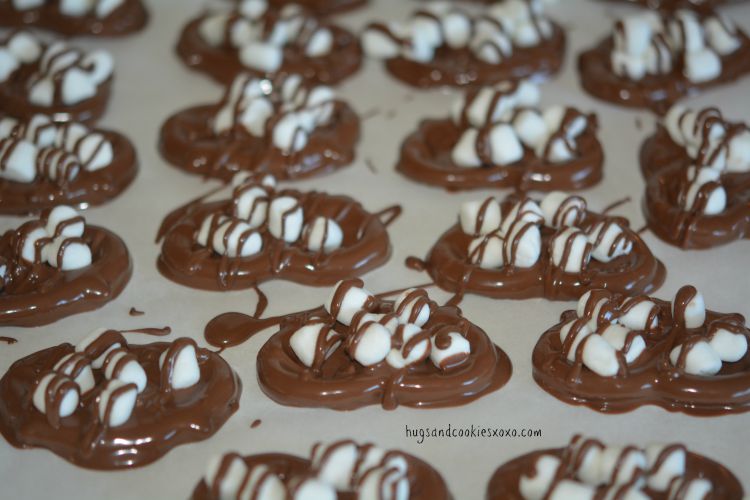 Chocolate Dipped Marshmallow Pretzels Hugs and Cookies XOXO