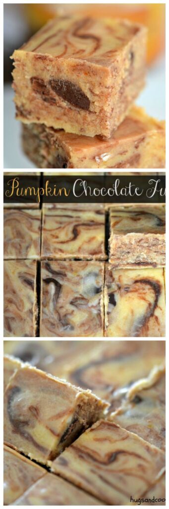 pumpkin fudge chocolate marble