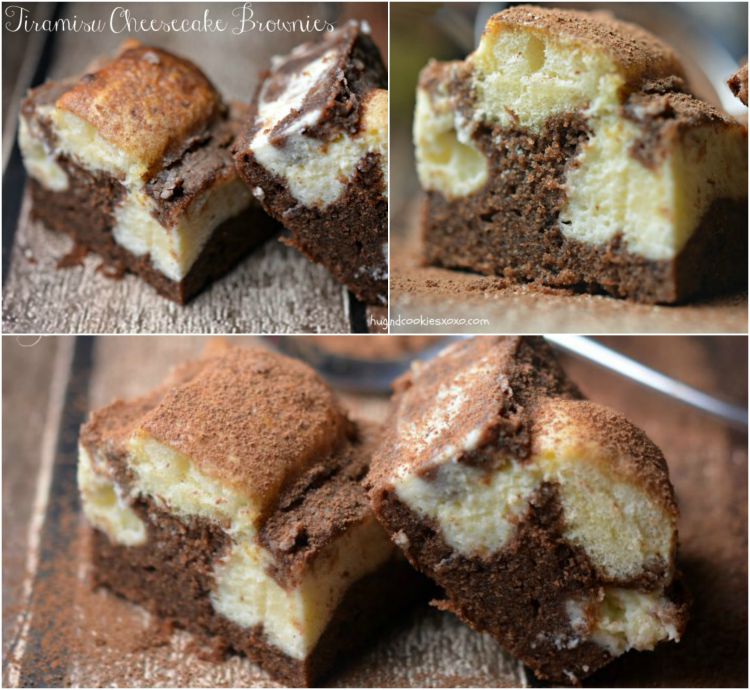 tiramisu cheesecake brownies collage