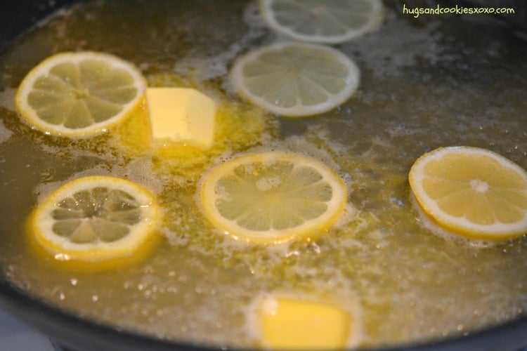 chicken francese lemon slices