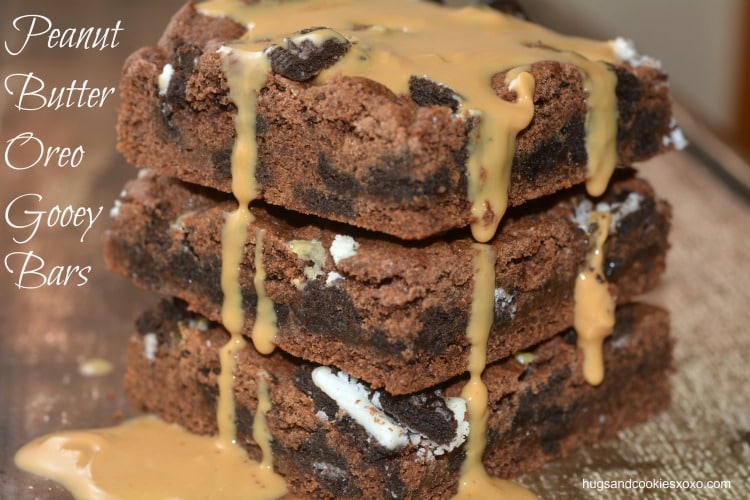 oreo peanut butter gooey bars