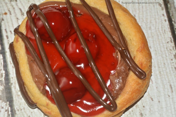 chocolate cheese danish cherries