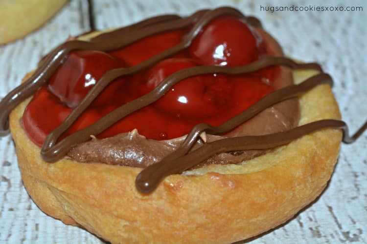 chocolate cherry cheese danish