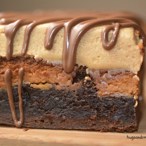 Reese's Stuffed Brownie and Peanut Butter Frosting - Hugs and Cookies XOXO