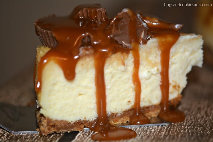 reeses pb cup cheesecake slice