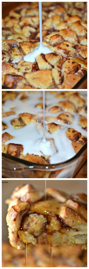 cinnamon roll sweet glazed casserole