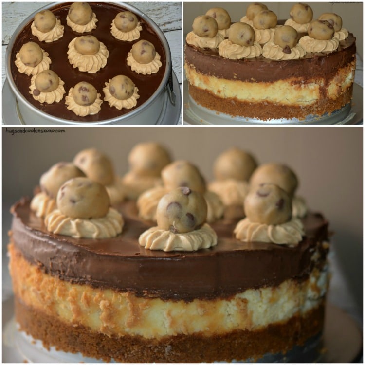 cookie dough cheesecake collage